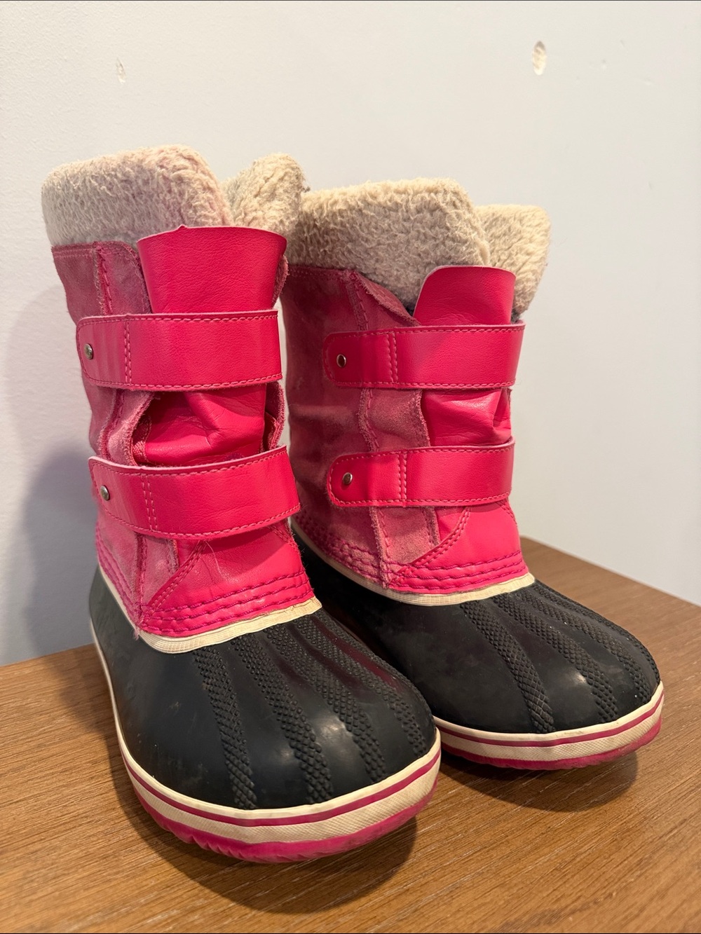 Sorel Kids Pink and Black Waterproof Snow Boots
